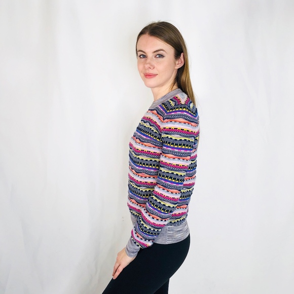 Carven Knit Multi Color Sweater Unique EUC S - Picture 5 of 8